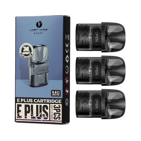 Lost Vape - E Plus Replacement Cartridges - Pack of 3