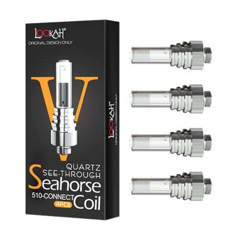 Lookah - Seahorse Coil - V-See-Through Quartz (Pack of 4)